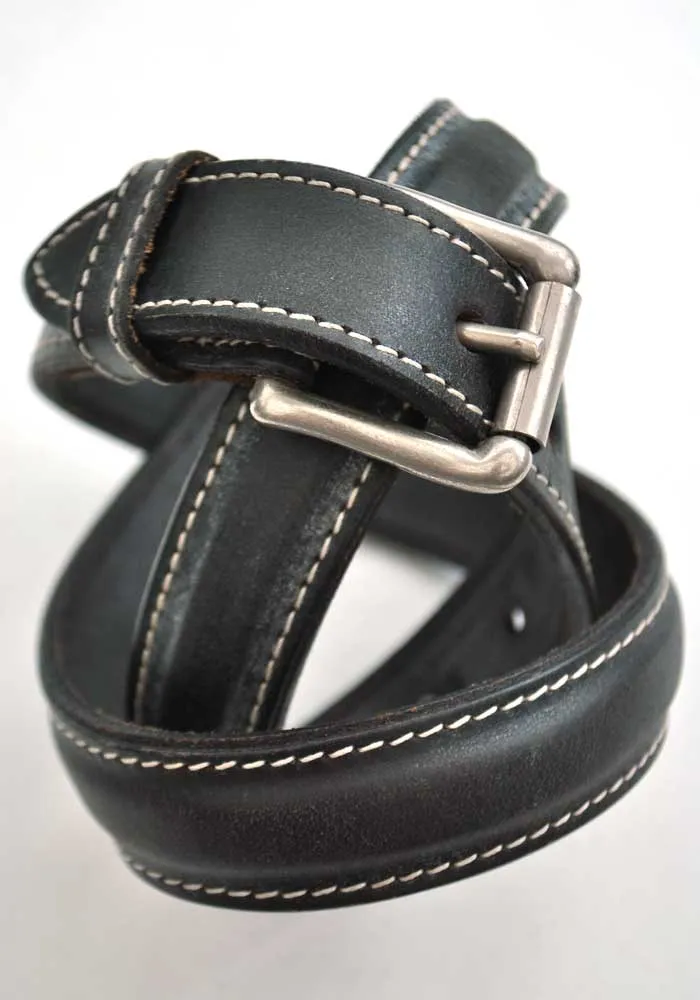 Vintage 80s Katharine Hamnett Black Leather Belt