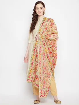 Women Fawn Embroidery Georgette Dupatta