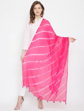 Women Magenta Dyed Dupatta