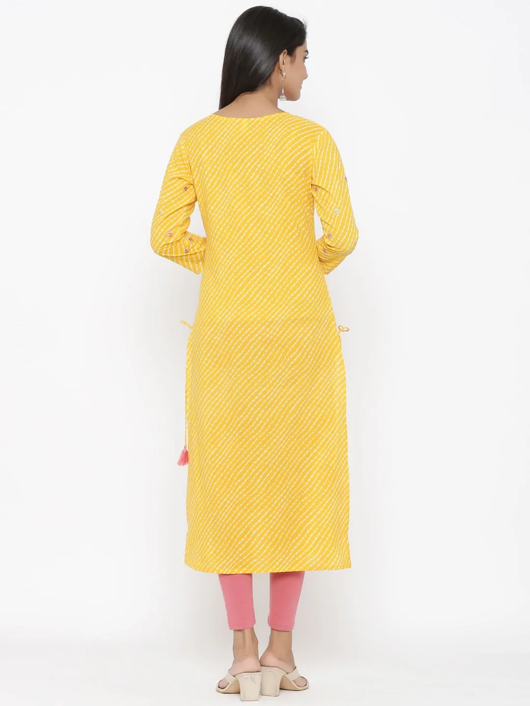 Women Yellow Straight Kurta