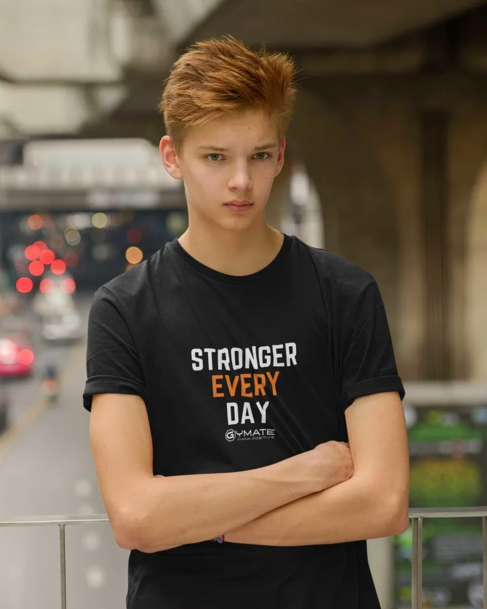 Youth/Kids Slogan T Shirts 'Stronger Everyday'